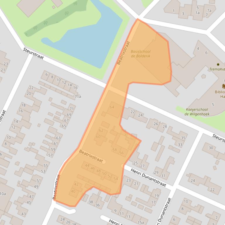 Kaart van postcodegebied 4273ET.