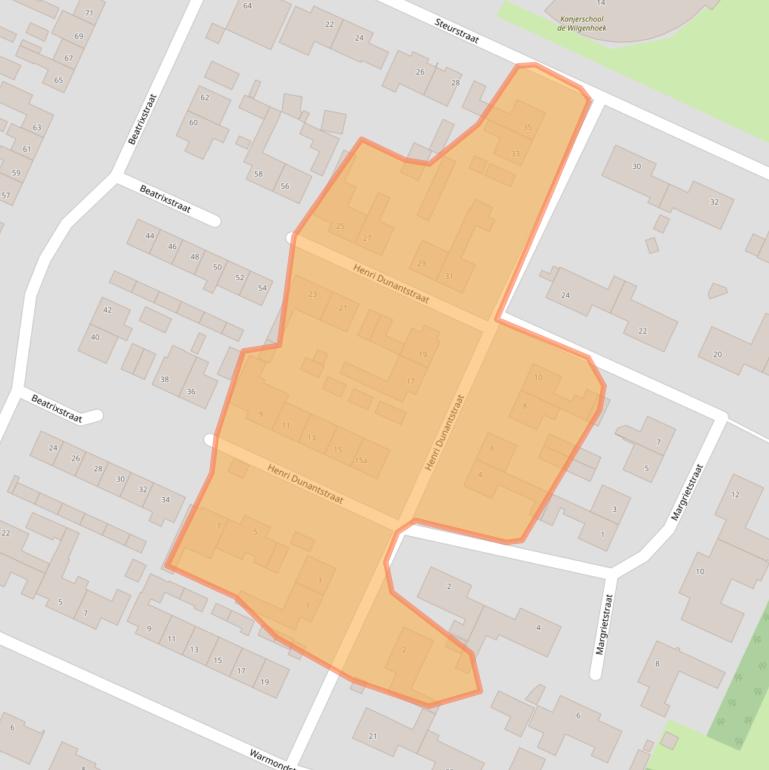 Kaart van postcodegebied 4273EX.