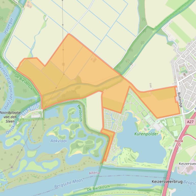 Kaart van postcodegebied 4273PC.