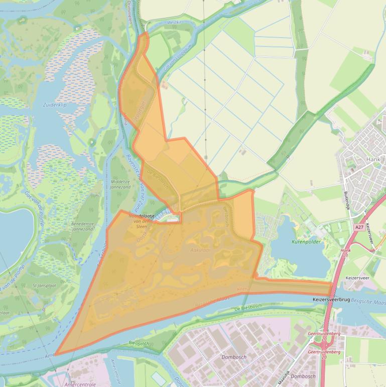 Kaart van postcodegebied 4273PG.