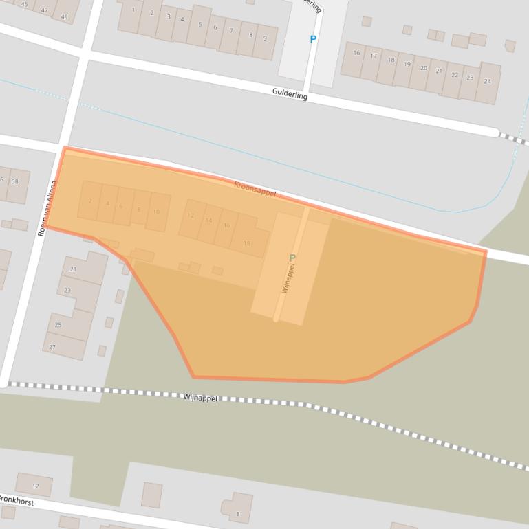 Kaart van postcodegebied 4281JJ.