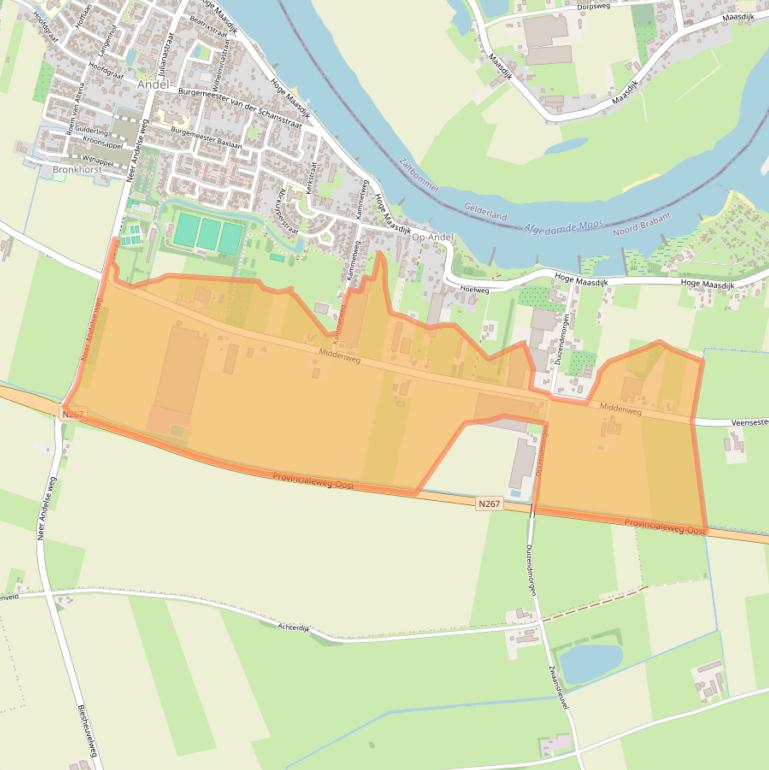 Kaart van postcodegebied 4281KH.