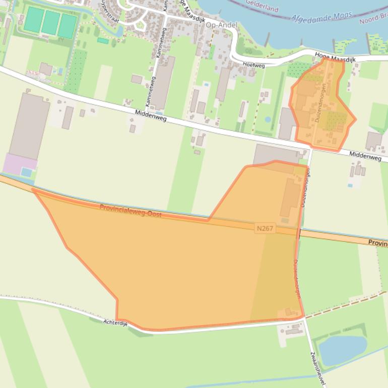 Kaart van postcodegebied 4281ND.