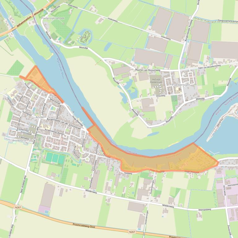 Kaart van postcodegebied 4281NE.