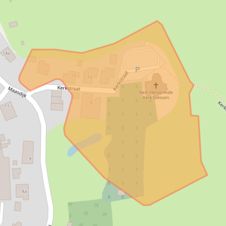 Kaart van postcodegebied 4283JC.