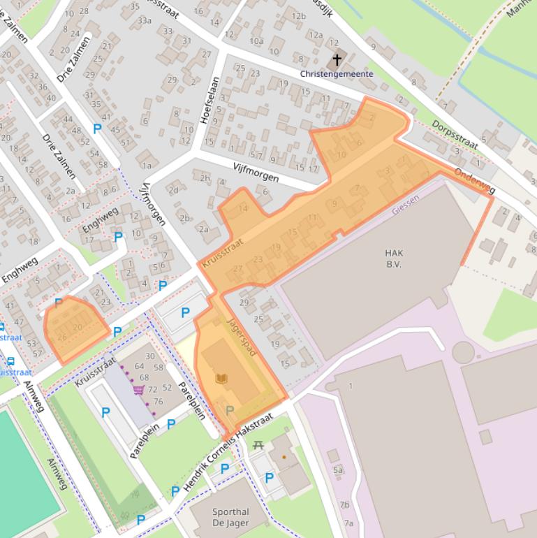 Kaart van postcodegebied 4284EB.