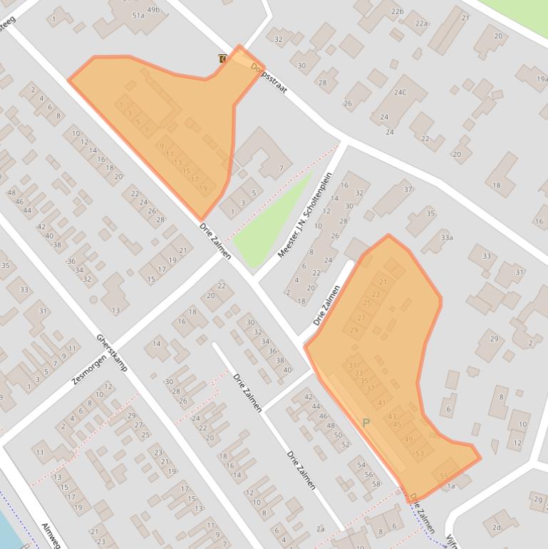 Kaart van postcodegebied 4284EN.