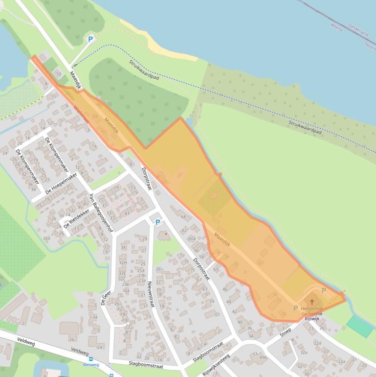 Kaart van postcodegebied 4284VB.