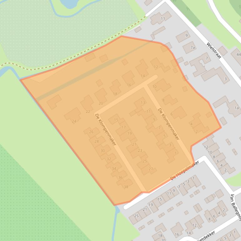 Kaart van postcodegebied 4284VZ.