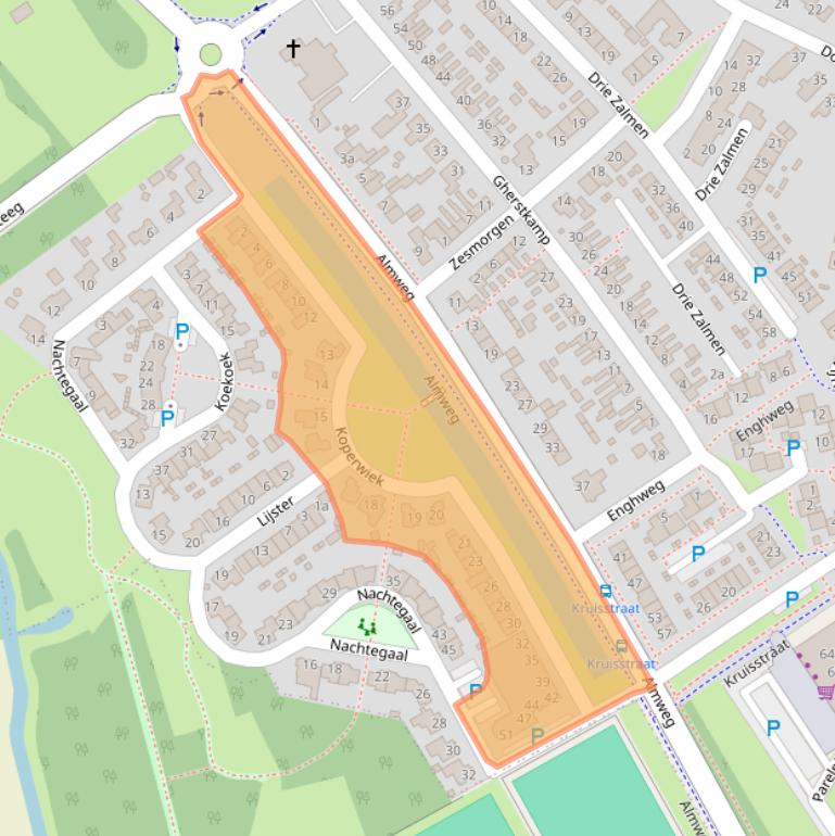 Kaart van postcodegebied 4284XA.