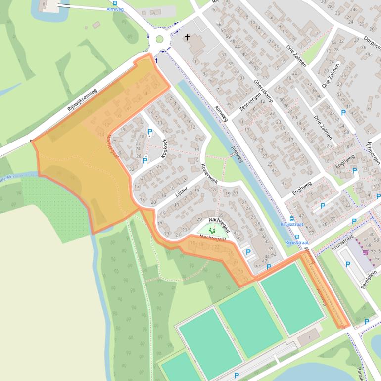 Kaart van postcodegebied 4284XD.