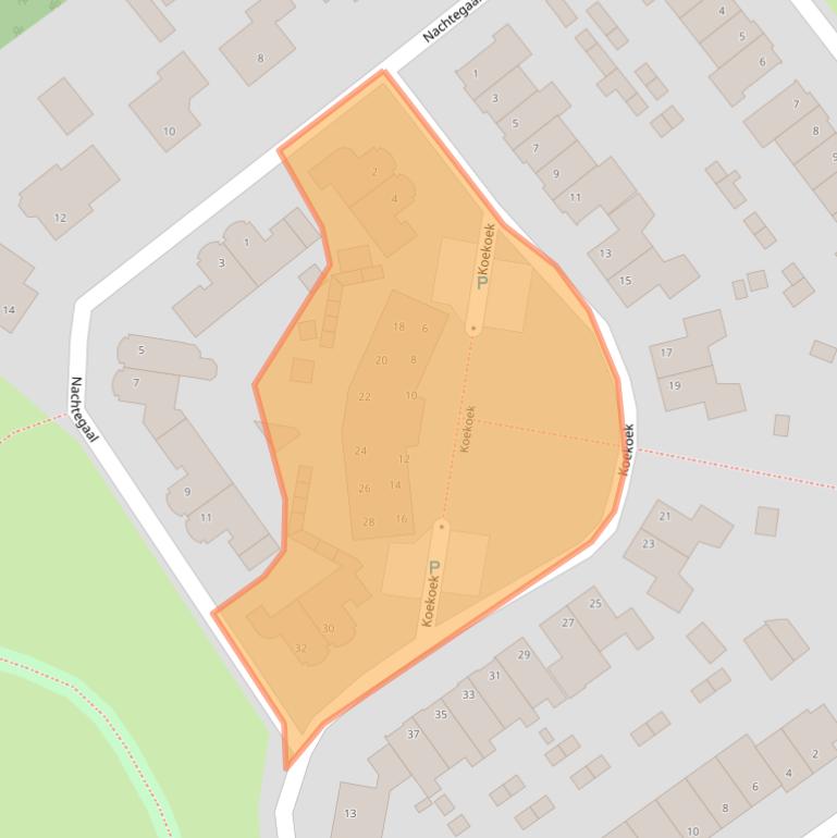 Kaart van postcodegebied 4284XJ.