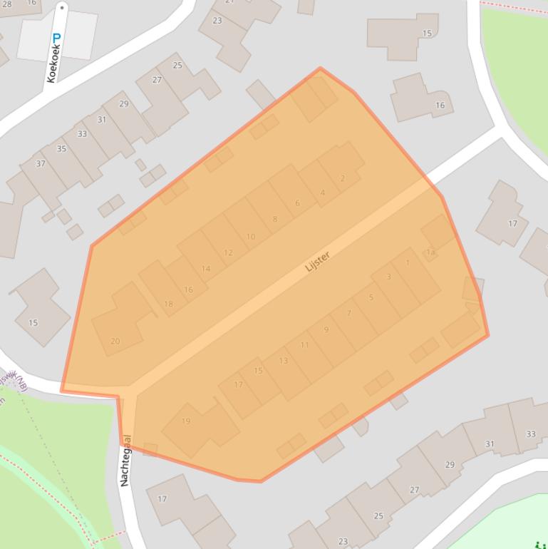 Kaart van postcodegebied 4284XK.