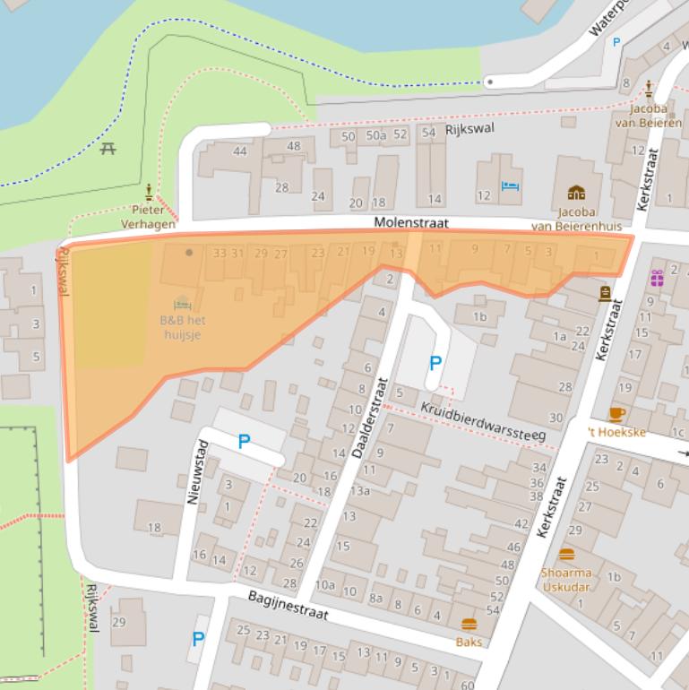 Kaart van postcodegebied 4285AA.