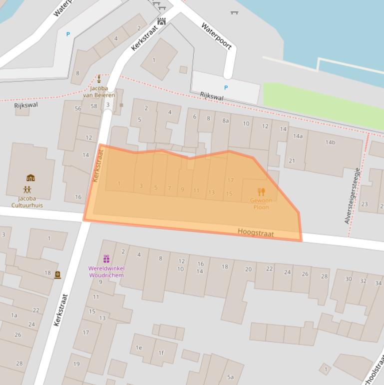 Kaart van postcodegebied 4285AE.