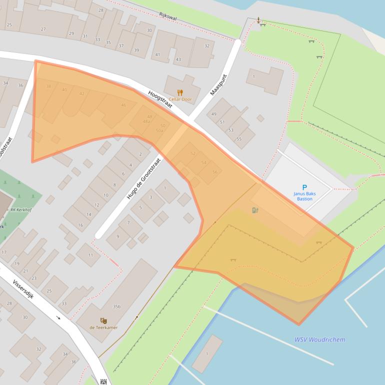 Kaart van postcodegebied 4285AJ.