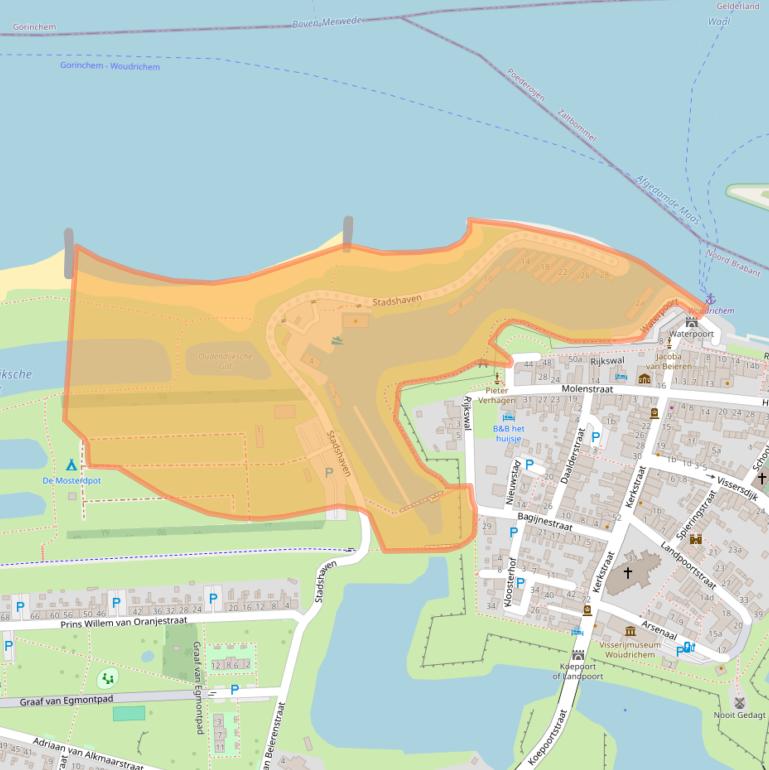 Kaart van postcodegebied 4285AZ.