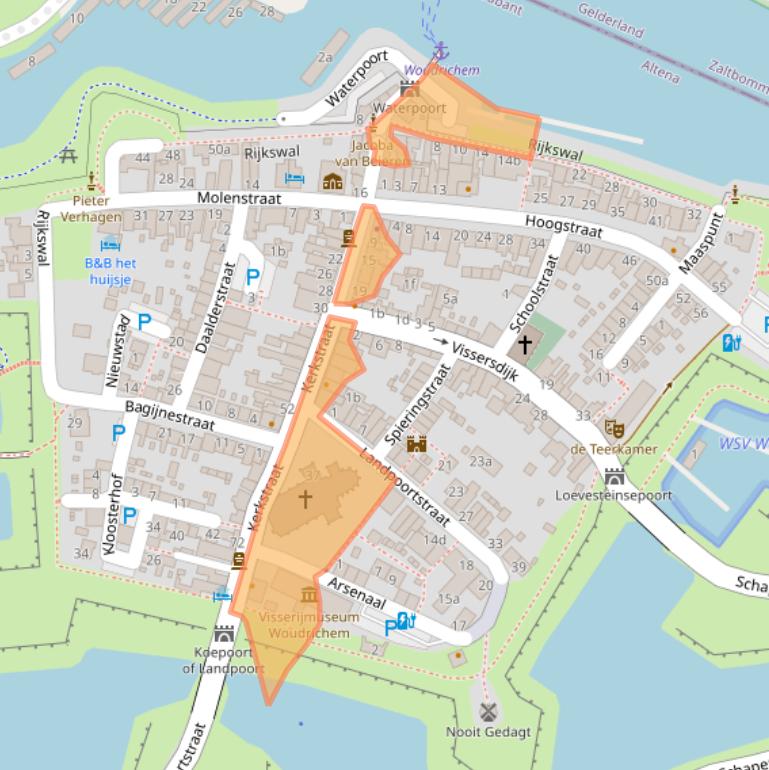 Kaart van postcodegebied 4285BA.