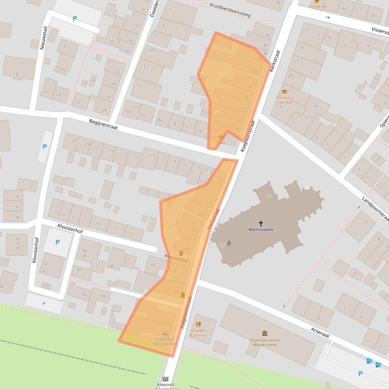 Kaart van postcodegebied 4285BC.