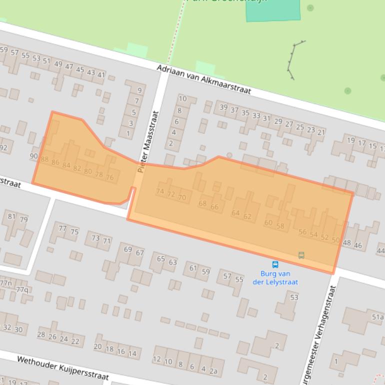 Kaart van postcodegebied 4285BM.