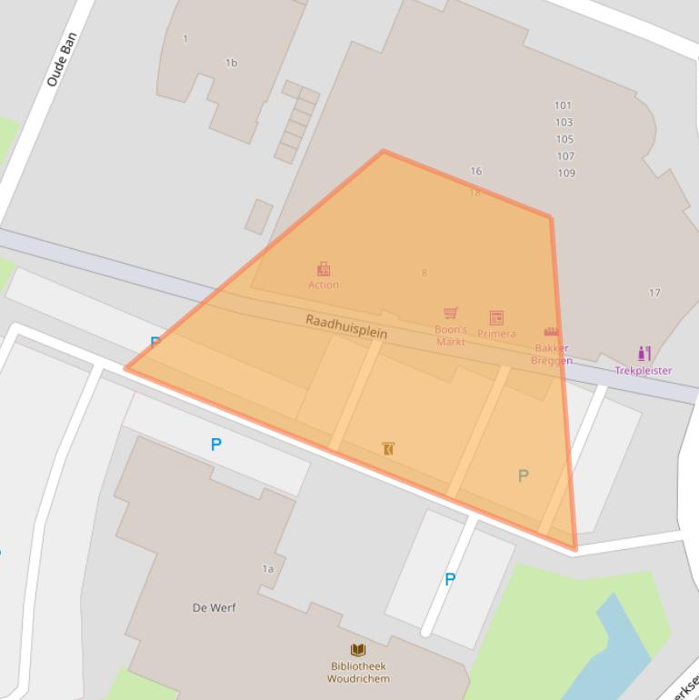 Kaart van postcodegebied 4285CT.