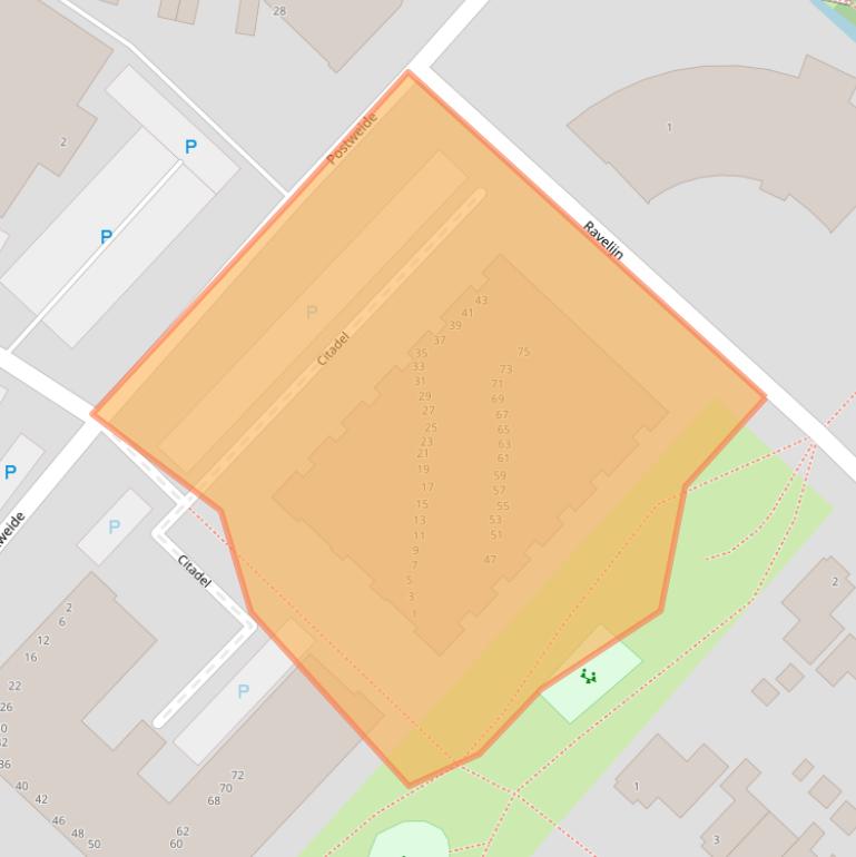 Kaart van postcodegebied 4285EG.