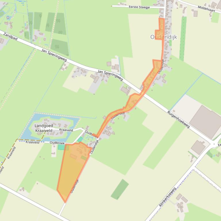 Kaart van postcodegebied 4285WL.