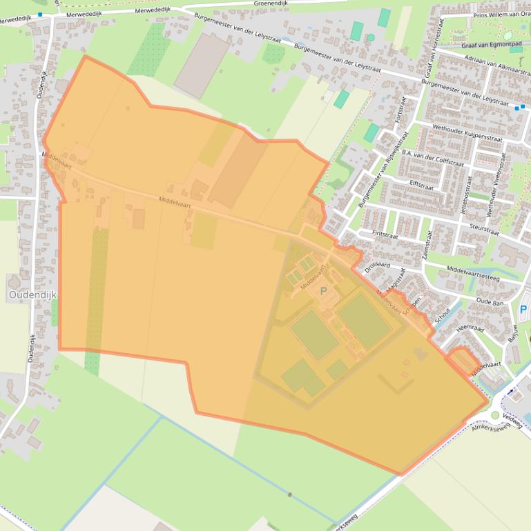 Kaart van postcodegebied 4285WS.