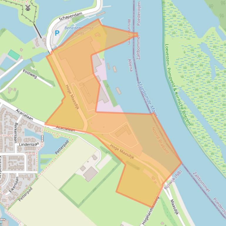 Kaart van postcodegebied 4285XB.