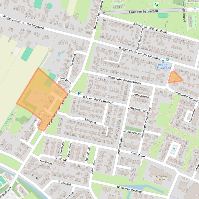 Kaart van postcodegebied 4285XW.