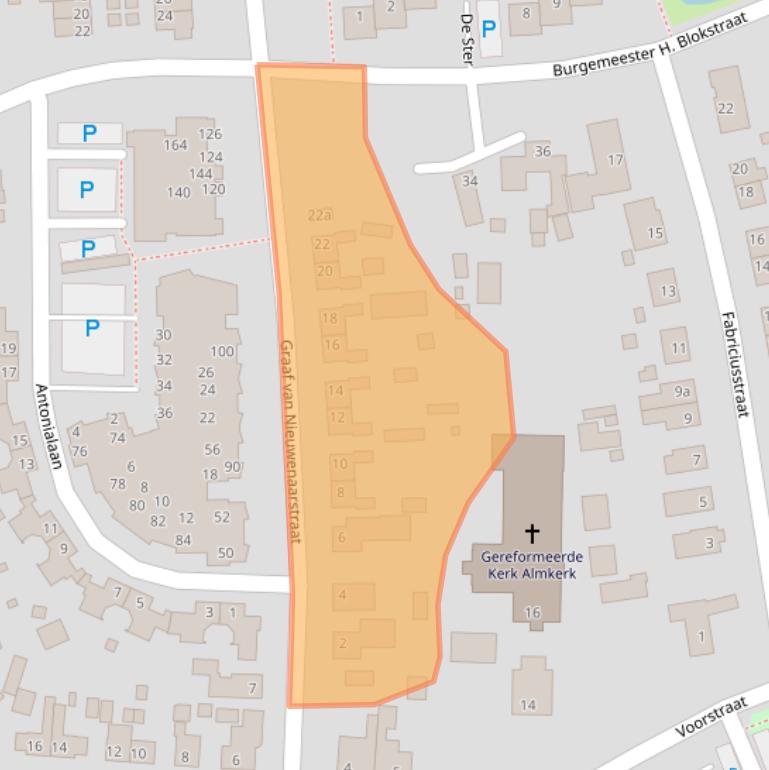 Kaart van postcodegebied 4286AD.