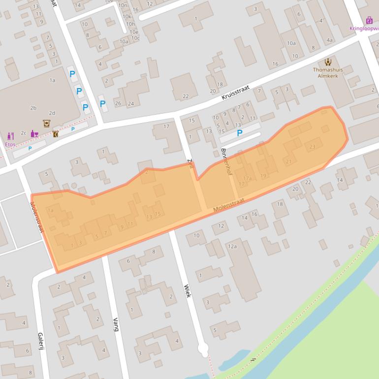 Kaart van postcodegebied 4286AP.