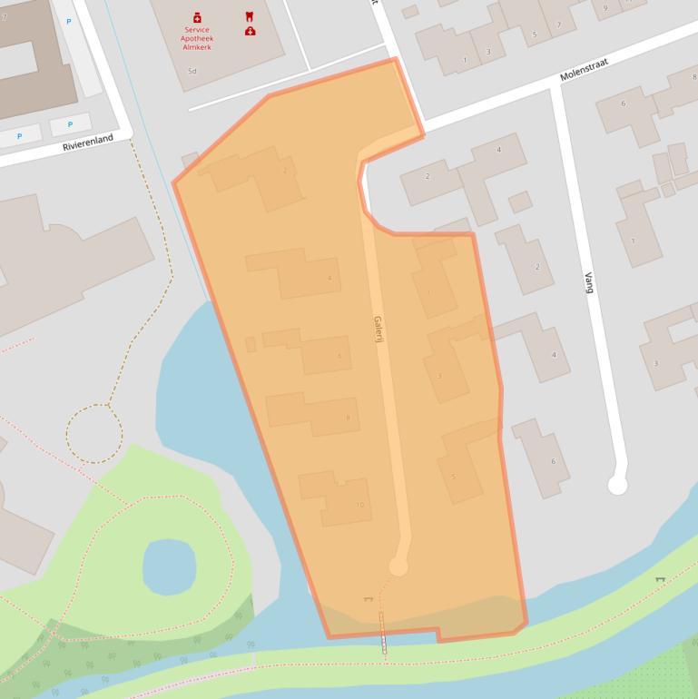 Kaart van postcodegebied 4286AS.