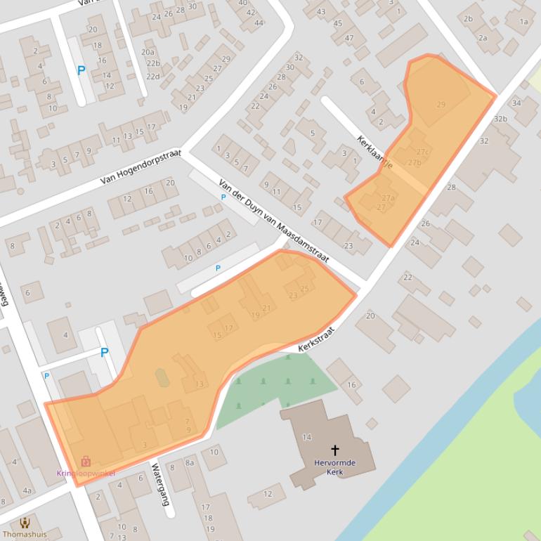 Kaart van postcodegebied 4286BA.