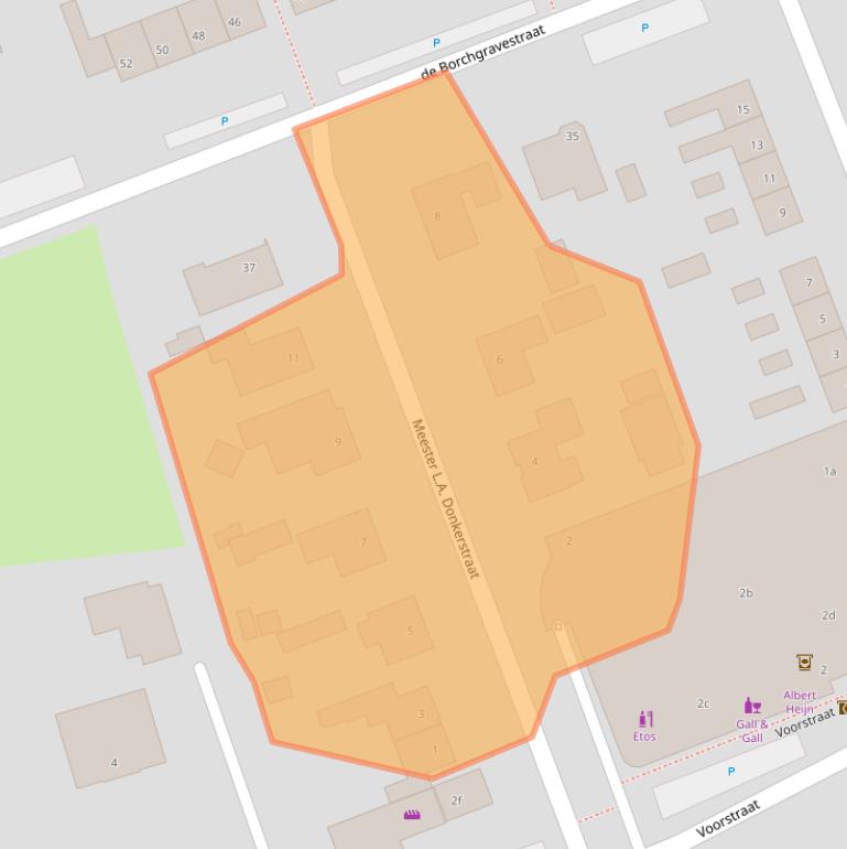 Kaart van postcodegebied 4286BS.