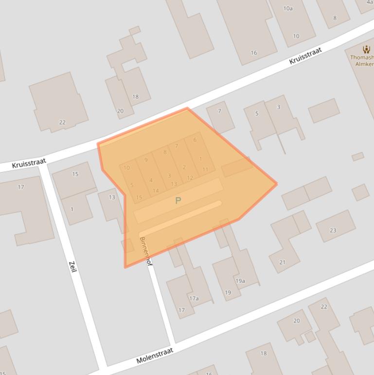 Kaart van postcodegebied 4286BX.