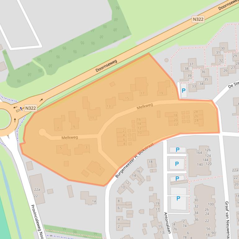 Kaart van postcodegebied 4286CE.