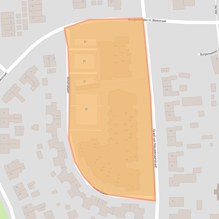 Kaart van postcodegebied 4286CW.