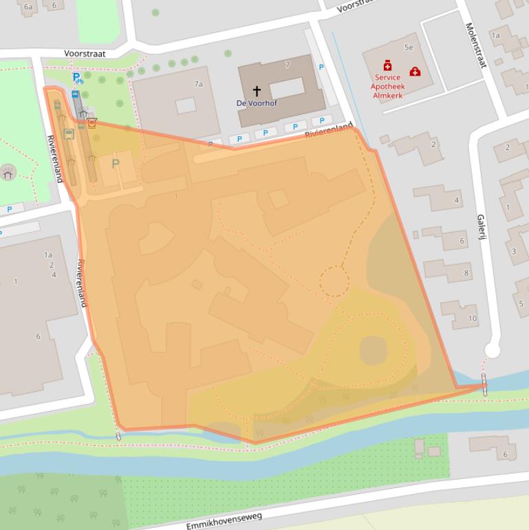 Kaart van postcodegebied 4286DC.