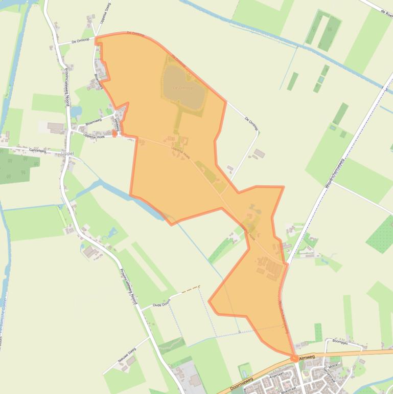 Kaart van postcodegebied 4286EM.