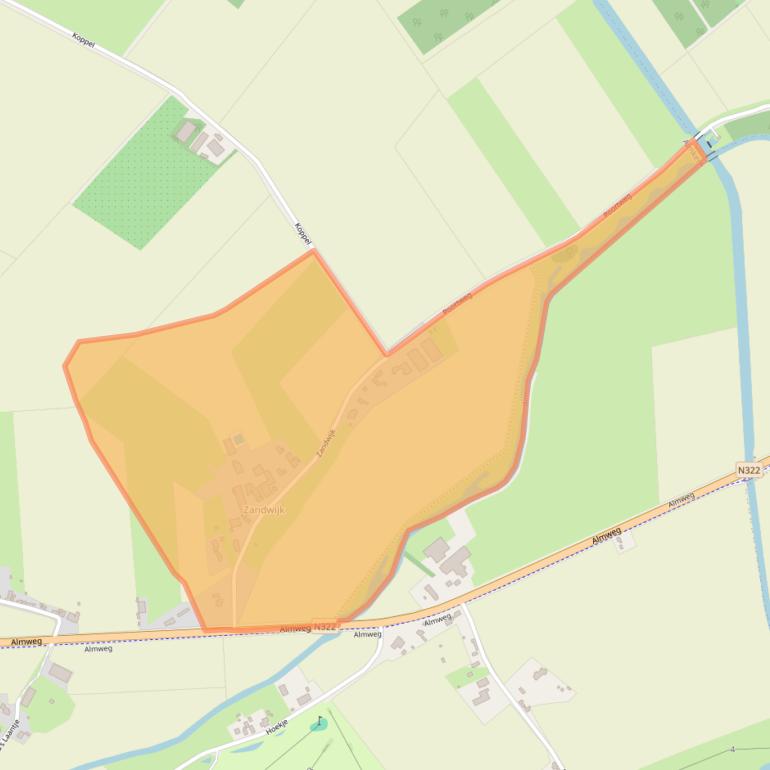 Kaart van postcodegebied 4286LD.