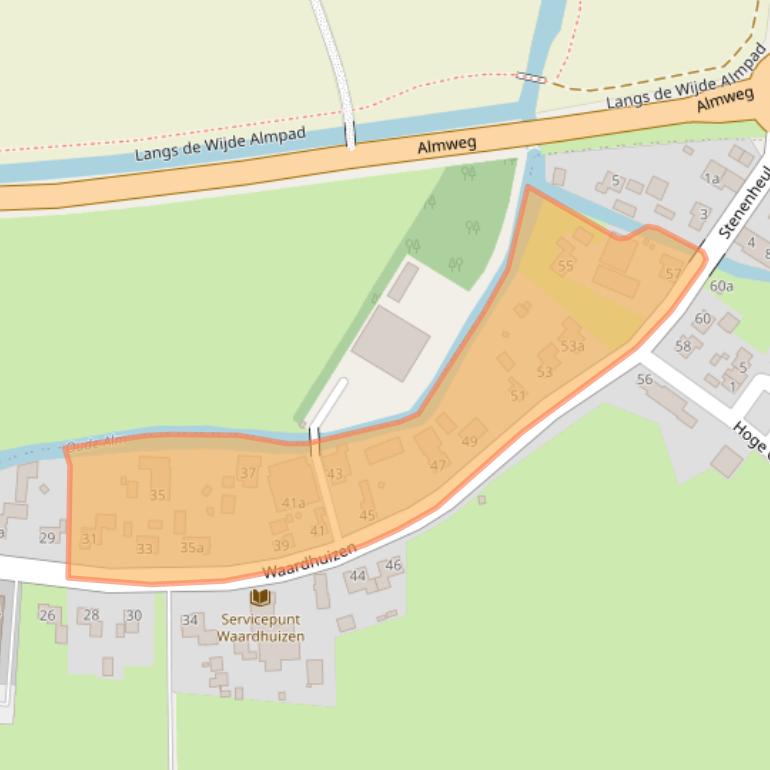 Kaart van postcodegebied 4287LR.