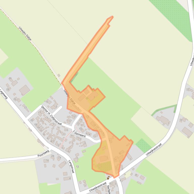 Kaart van postcodegebied 4288JC.