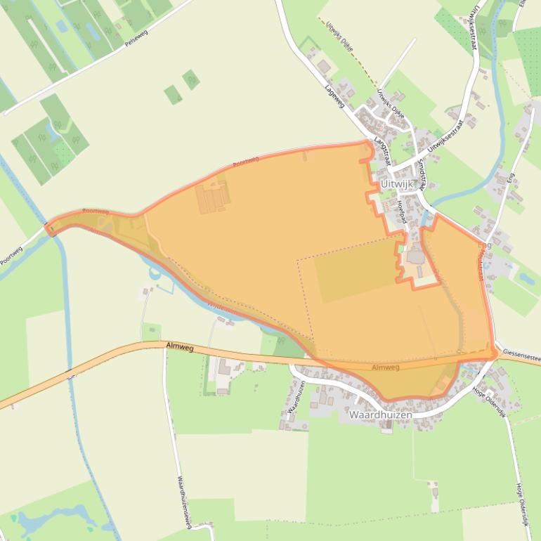 Kaart van postcodegebied 4288JL.