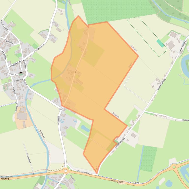 Kaart van postcodegebied 4288JT.