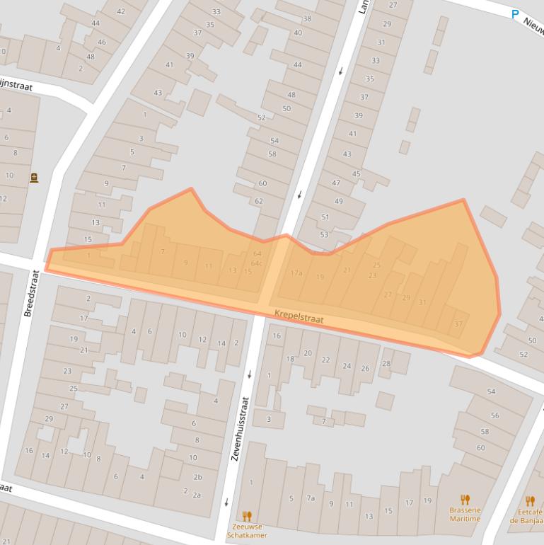 Kaart van postcodegebied 4301AL.