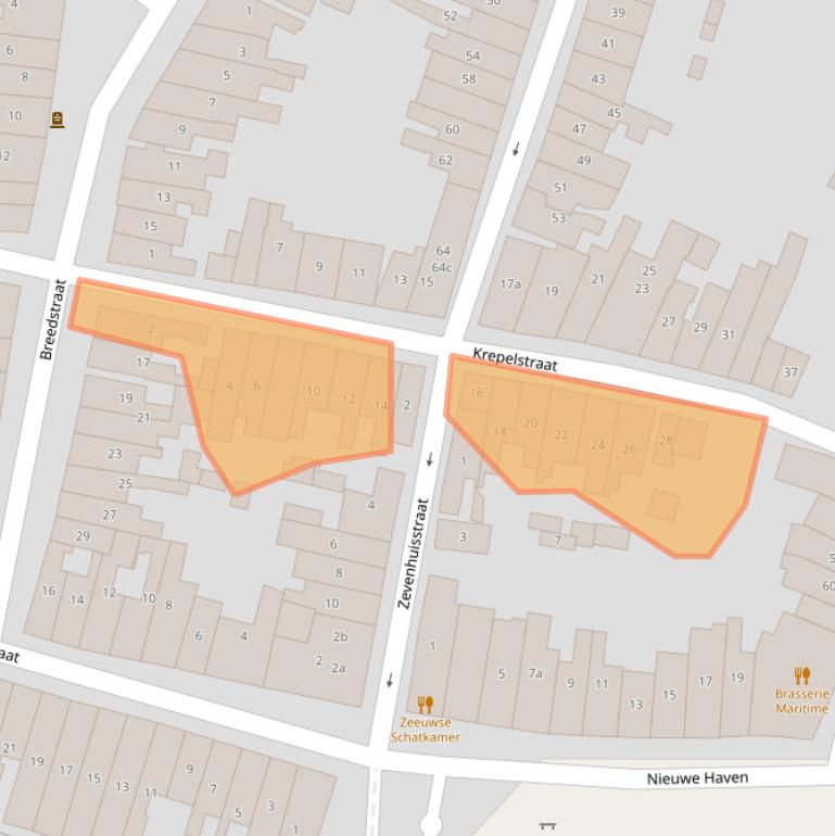 Kaart van postcodegebied 4301AM.