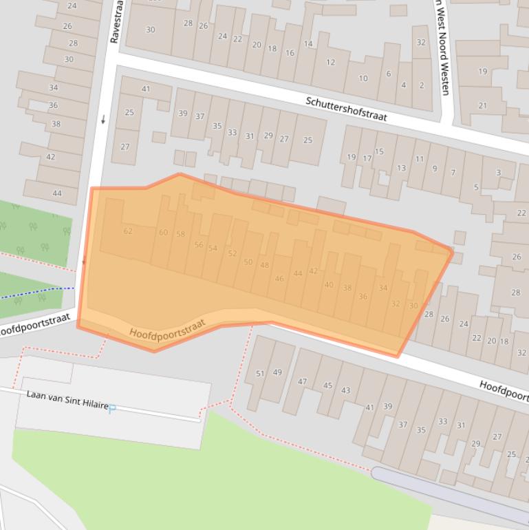 Kaart van postcodegebied 4301AV.