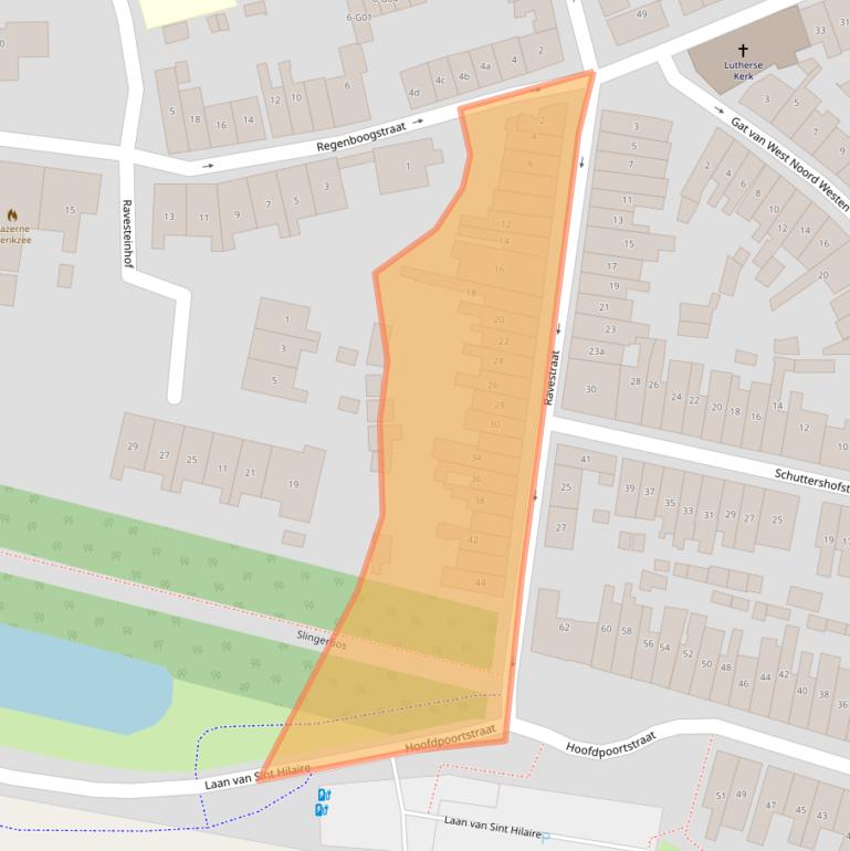 Kaart van postcodegebied 4301BC.