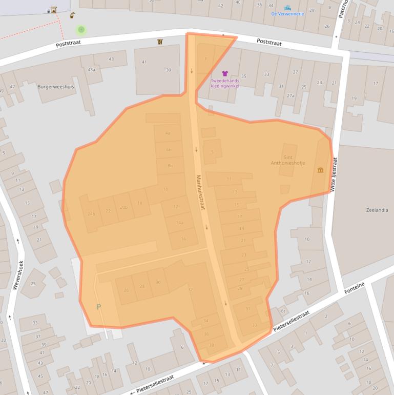 Kaart van postcodegebied 4301BK.